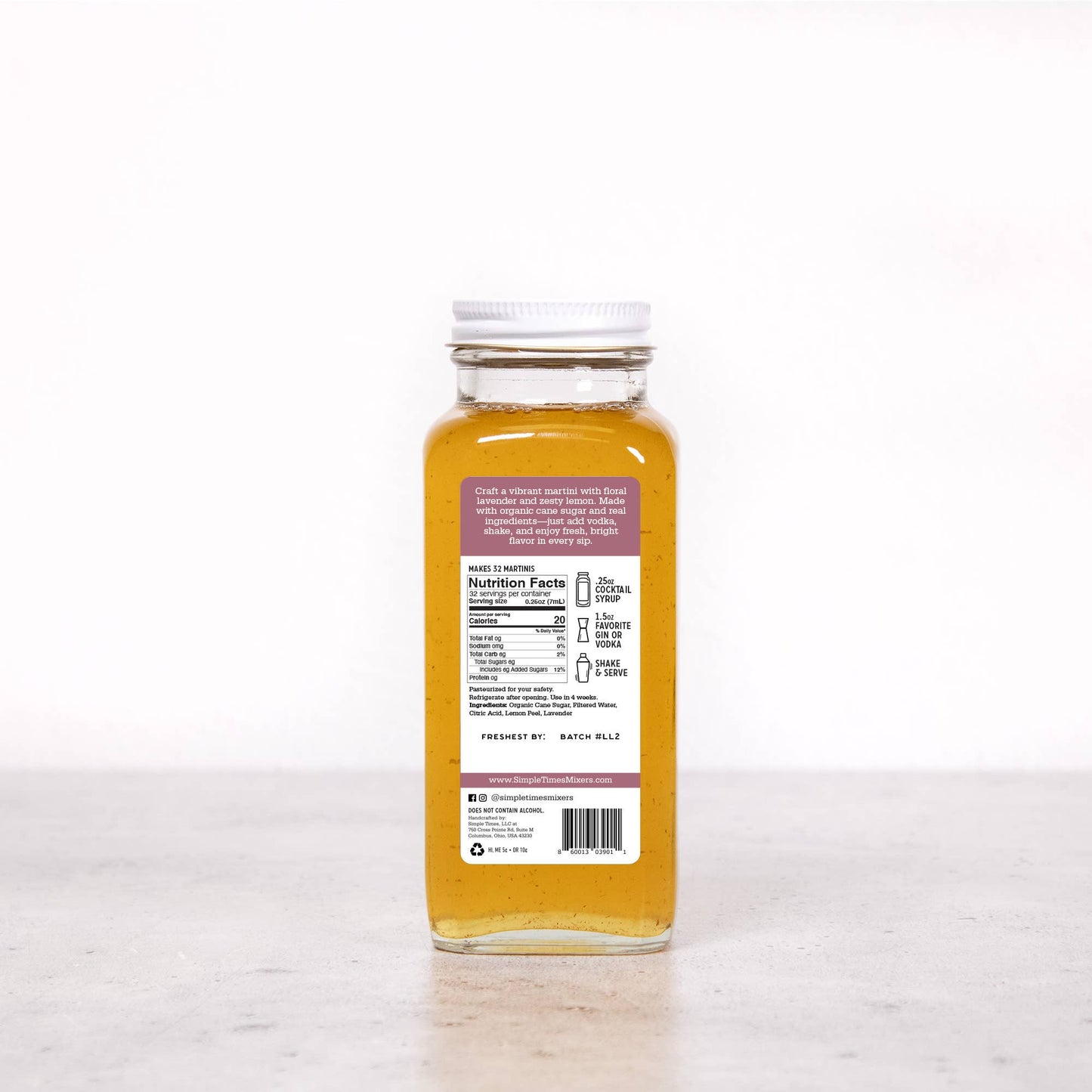 Lavender & Lemon Cocktail Syrup | Clean Label Cocktail Syrup