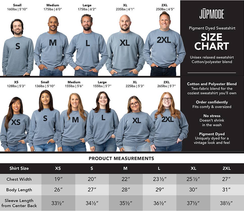Midwest Puff Print Outline Pigment Dyed Sweatshirt