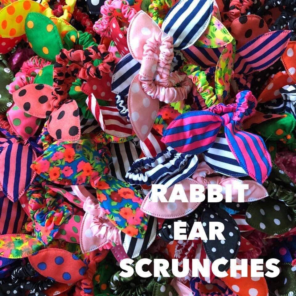 Rabbit Ear Hair Scrunches (sets of 12)