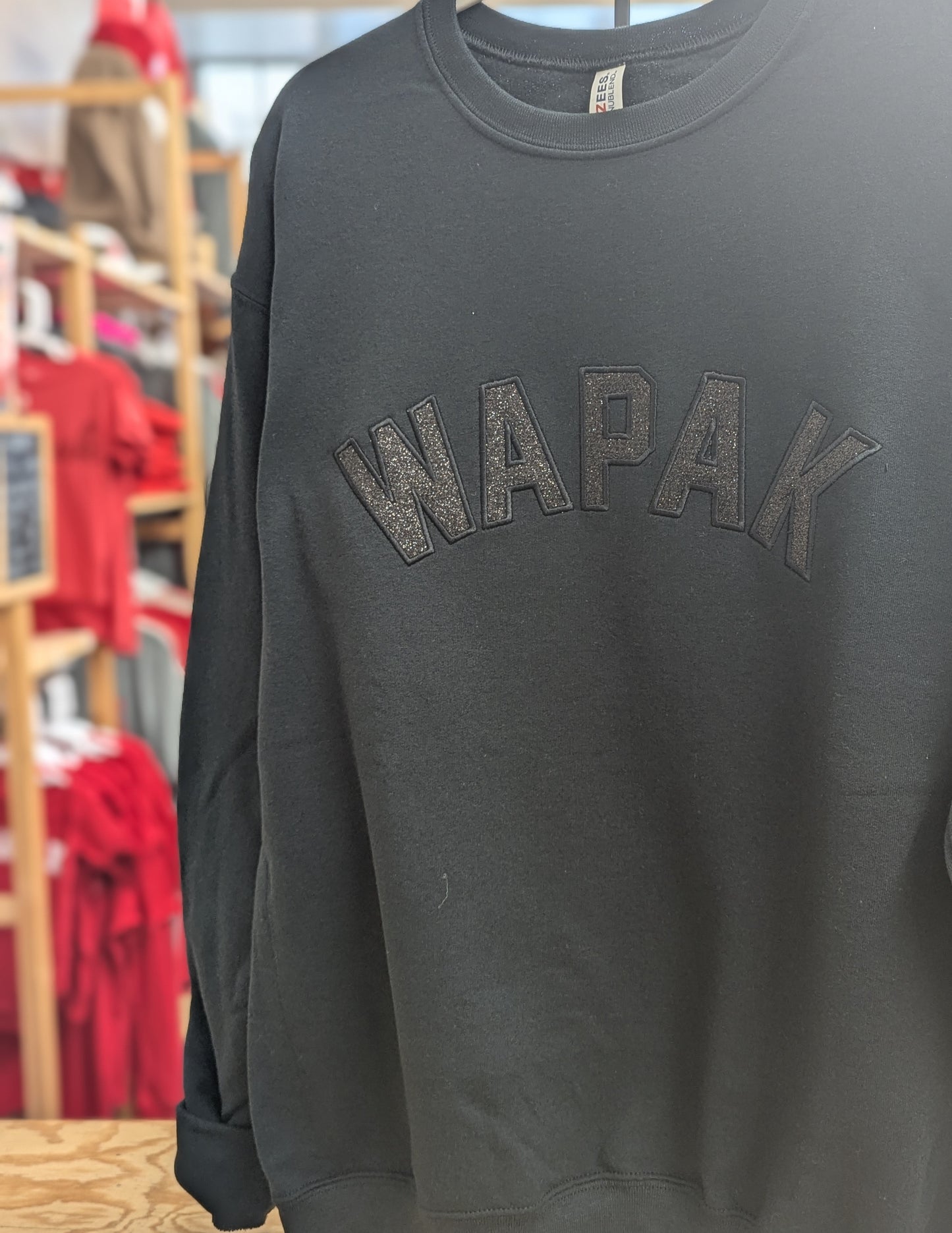 WAPAK black glitter sweatshirt