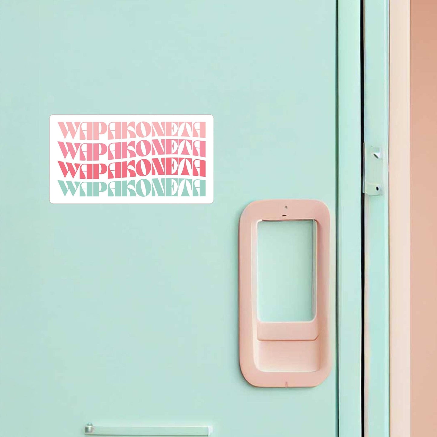 Vinyl Magnet-Retro Wave Wapakoneta Ohio