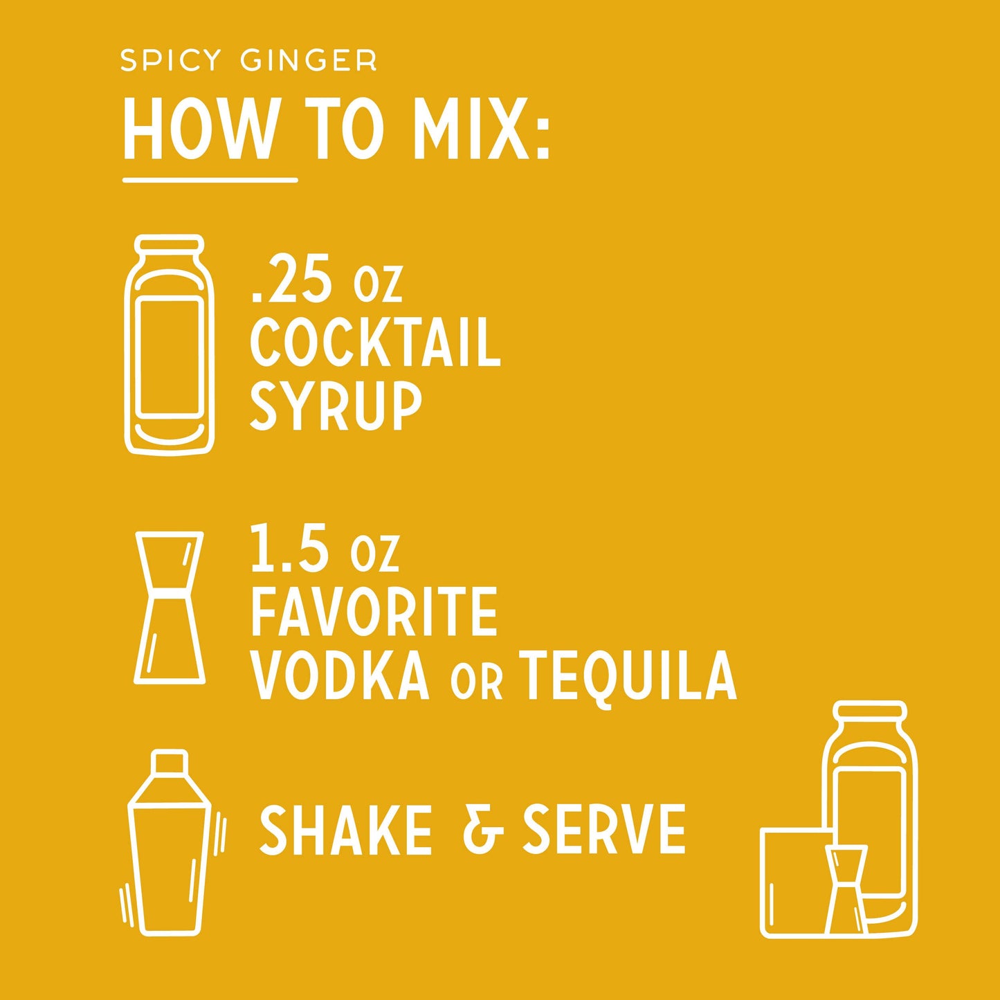 Spicy Ginger Cocktail Syrup | Clean Label Cocktail Syrups