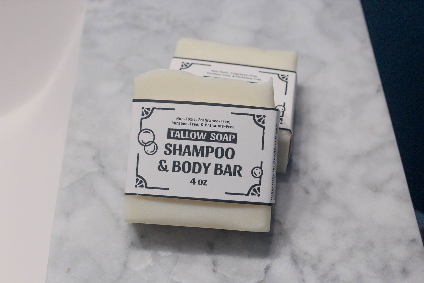 Tallow Soap Shampoo & Body Bar - 4 oz.