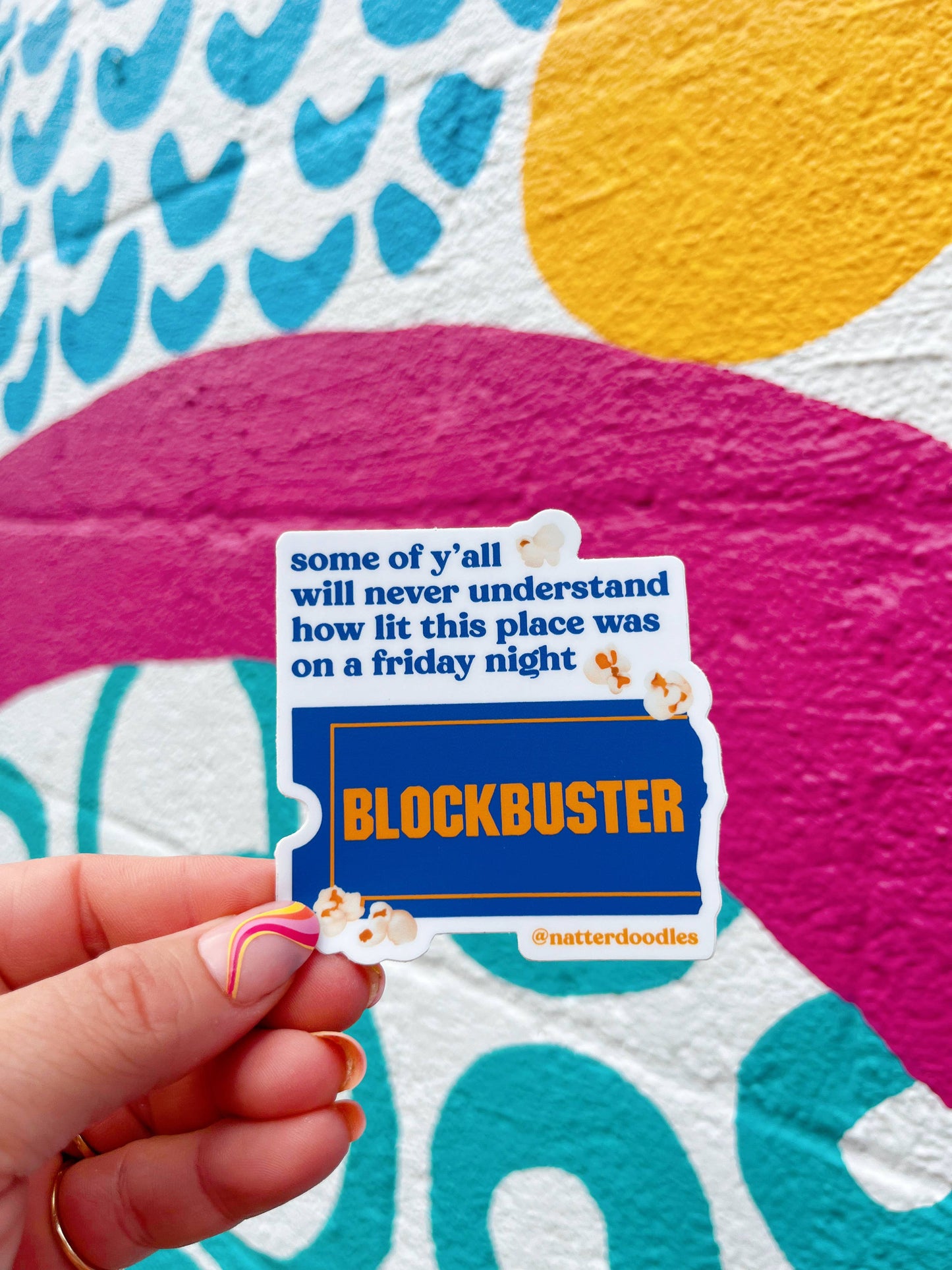 Blockbuster Video Friday Night Nostalgia Funny Sticker