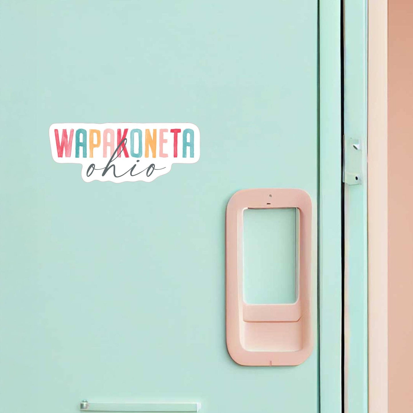 Vinyl Magnet-Watercolor City Wapakoneta Ohio