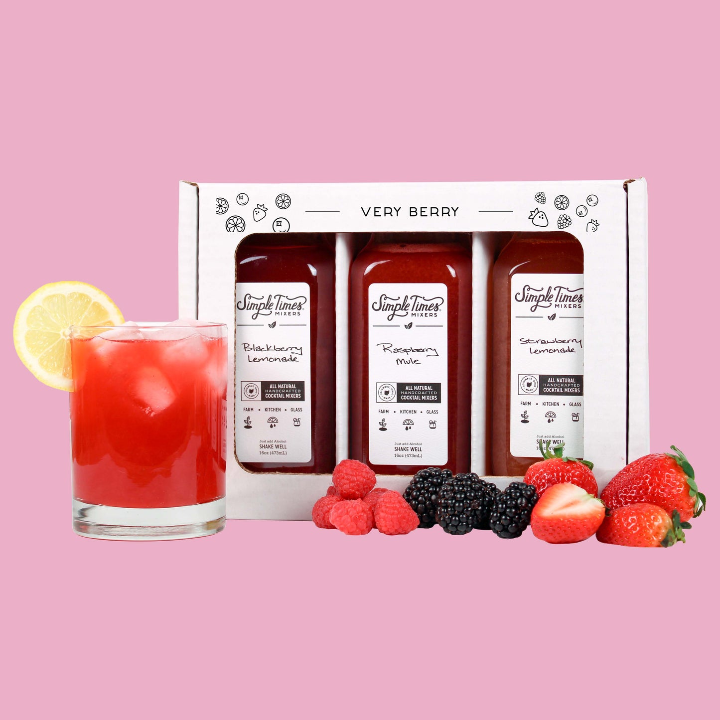 Very Berry 3-Pack Gift Set | All Natural Cocktail Mixer