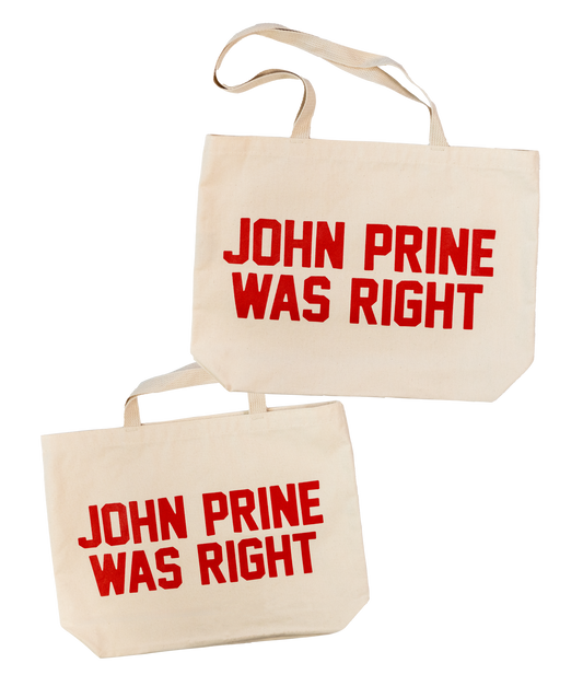 John Prine Was Right Tote Bag • John Prine x Oxford Pennant