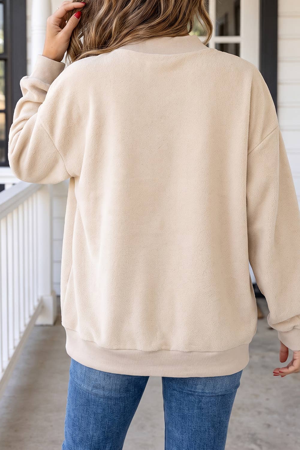 LAS Reversible Mock Neck Oversized Sweatshirt (S-XL)