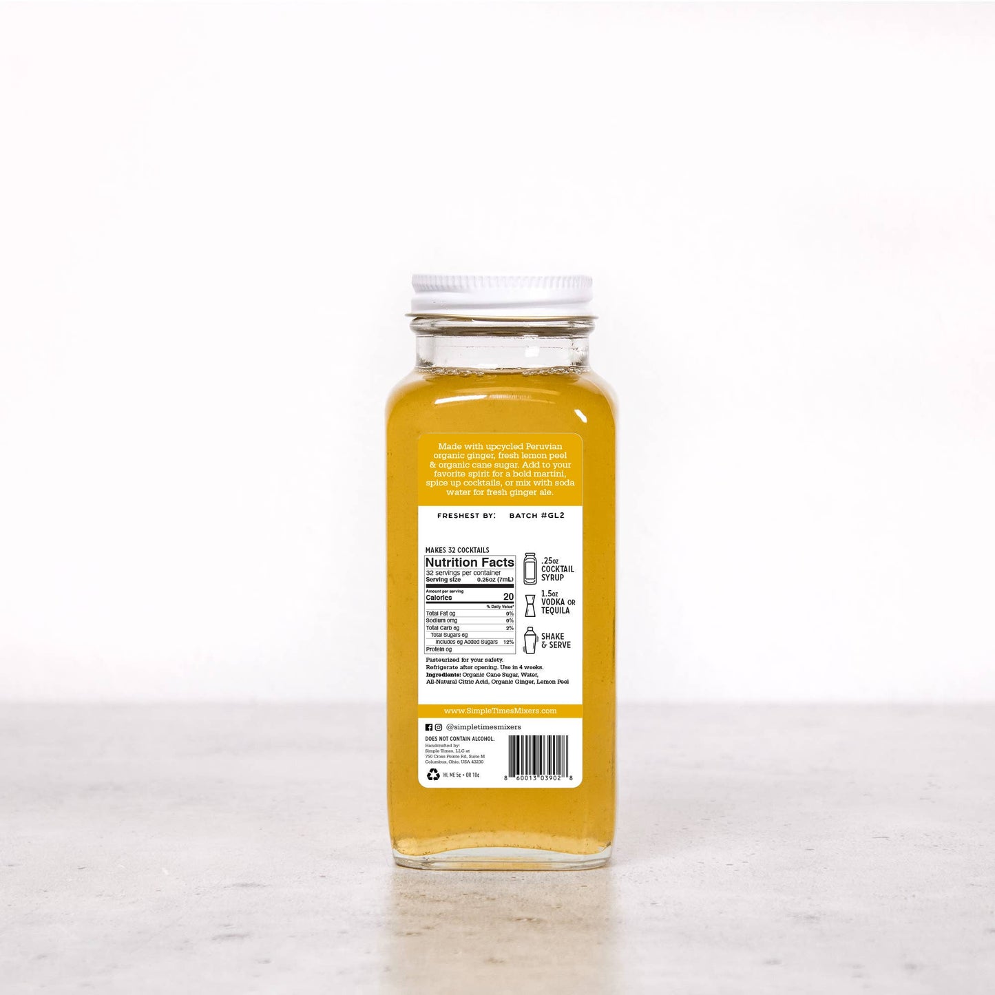 Spicy Ginger Cocktail Syrup | Clean Label Cocktail Syrups