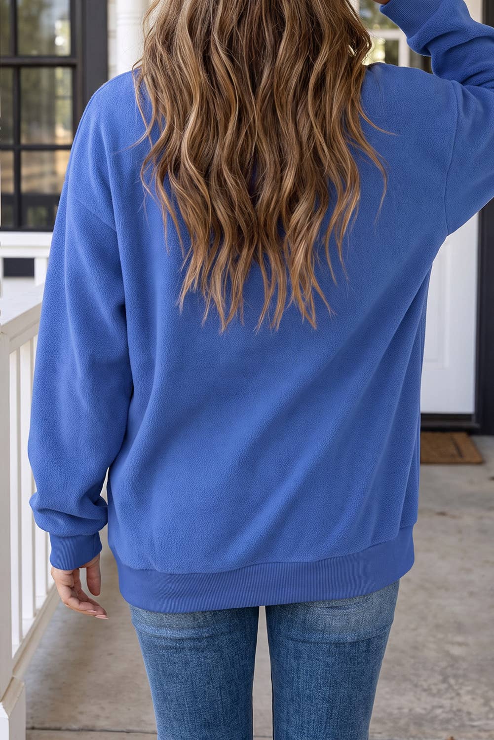 LAS Reversible Mock Neck Oversized Sweatshirt (S-XL)
