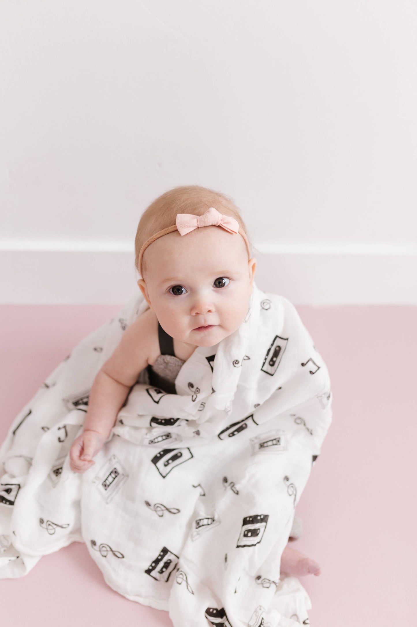 Retro Cassette Tapes Organic Cotton Blanket Swaddle