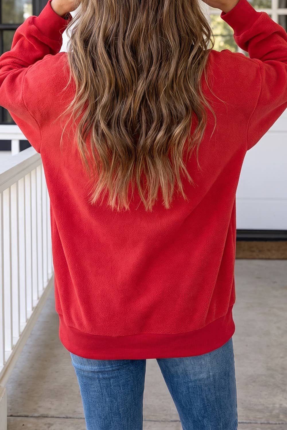 LAS Reversible Mock Neck Oversized Sweatshirt (S-XL)