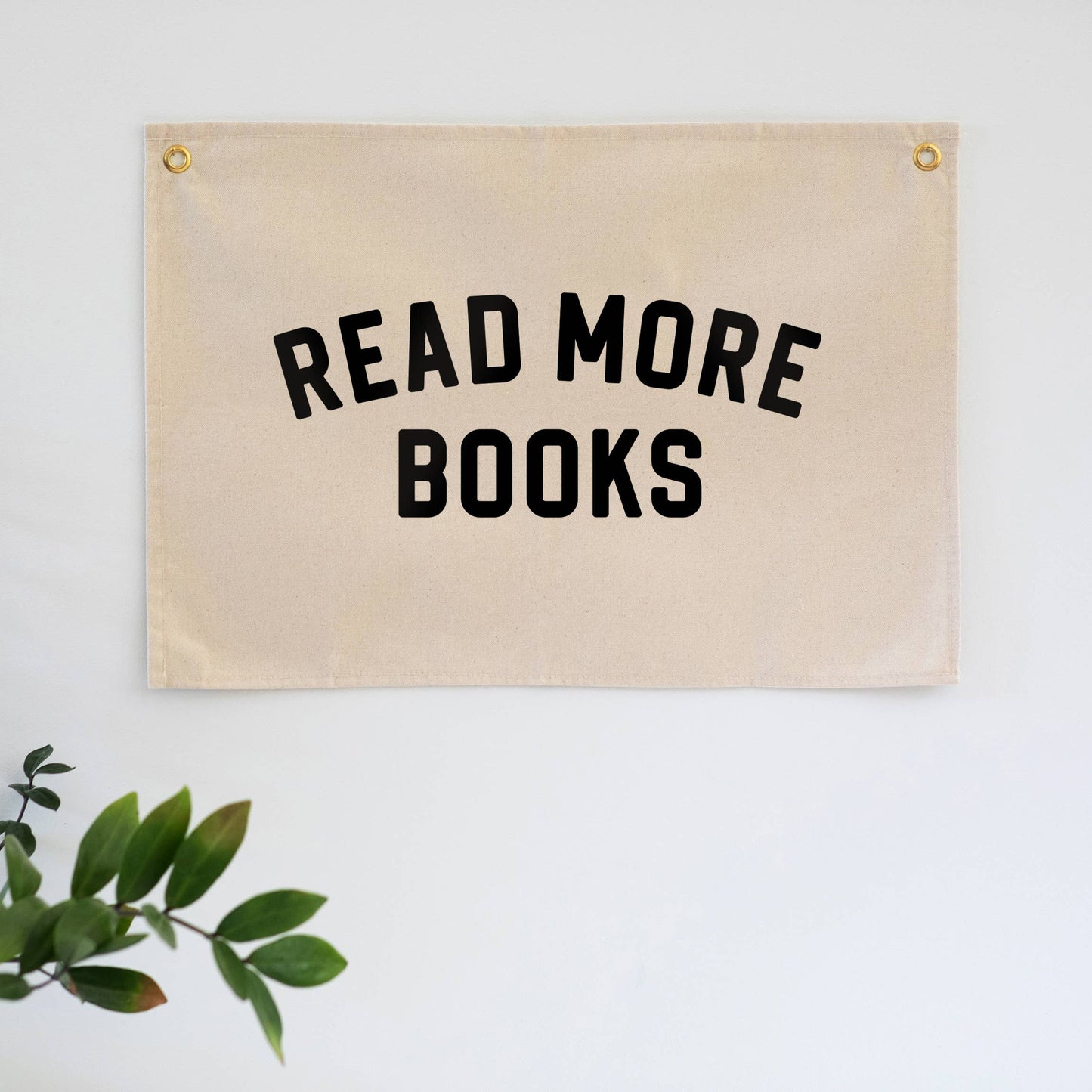Read More Books Modern Canvas Banner • Reading Wall Flag