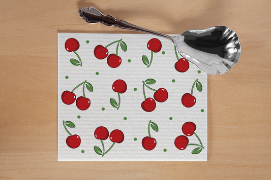 Cherry Swedish Dishcloth