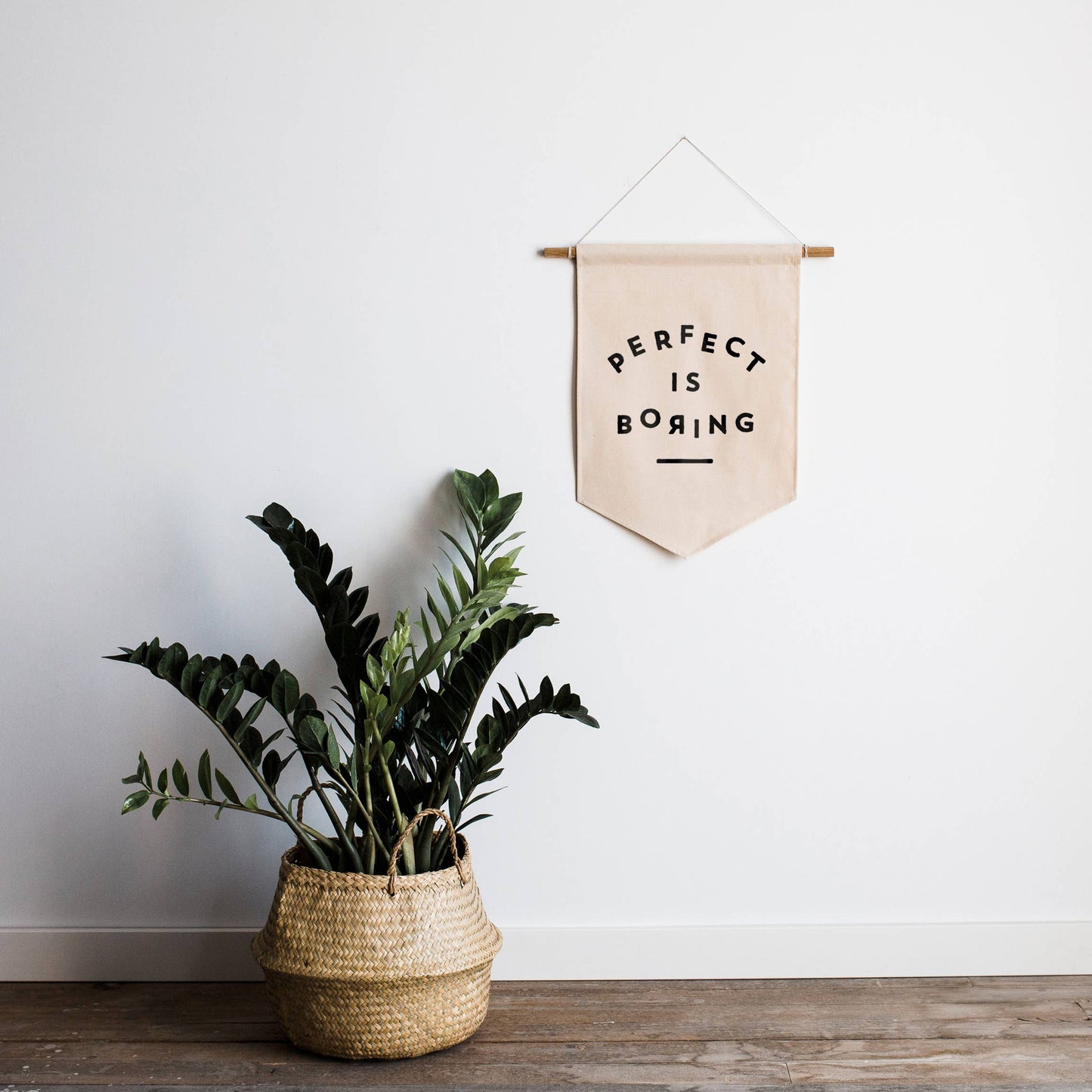 Perfect is Boring Canvas Banner