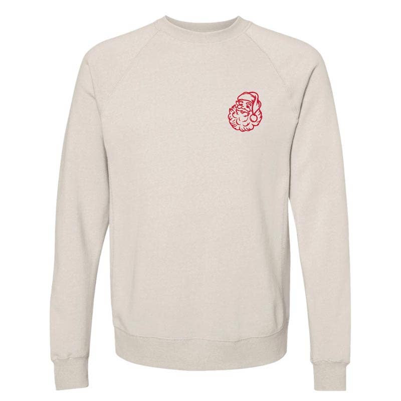 Vintage Embroidered Santa Crewneck