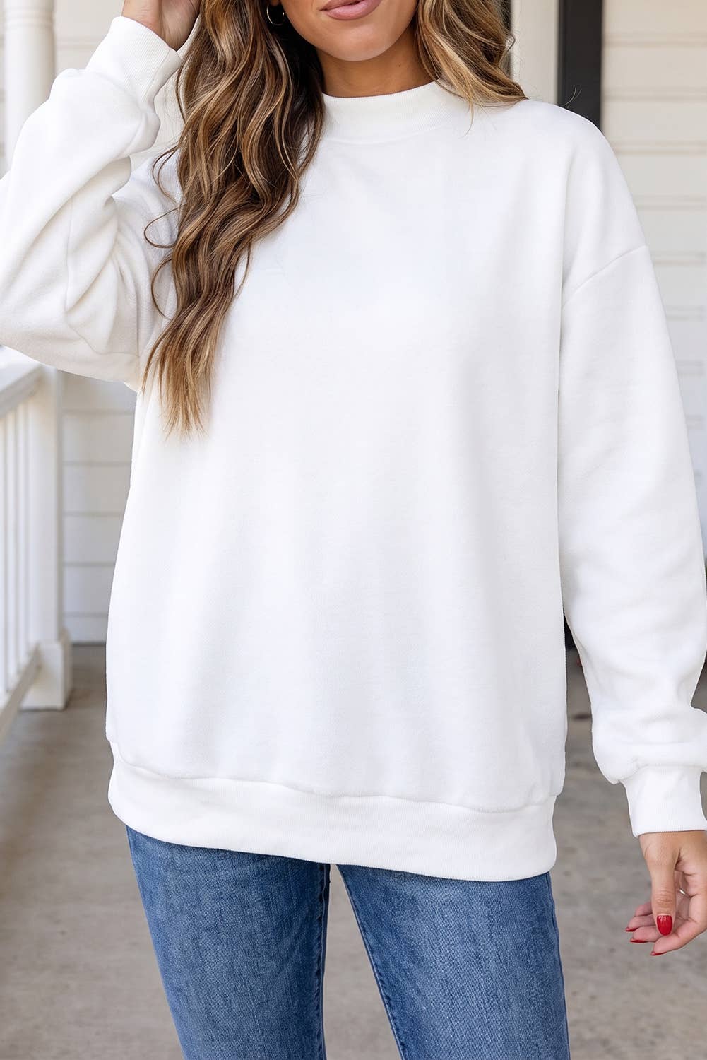 LAS Reversible Mock Neck Oversized Sweatshirt (S-XL)