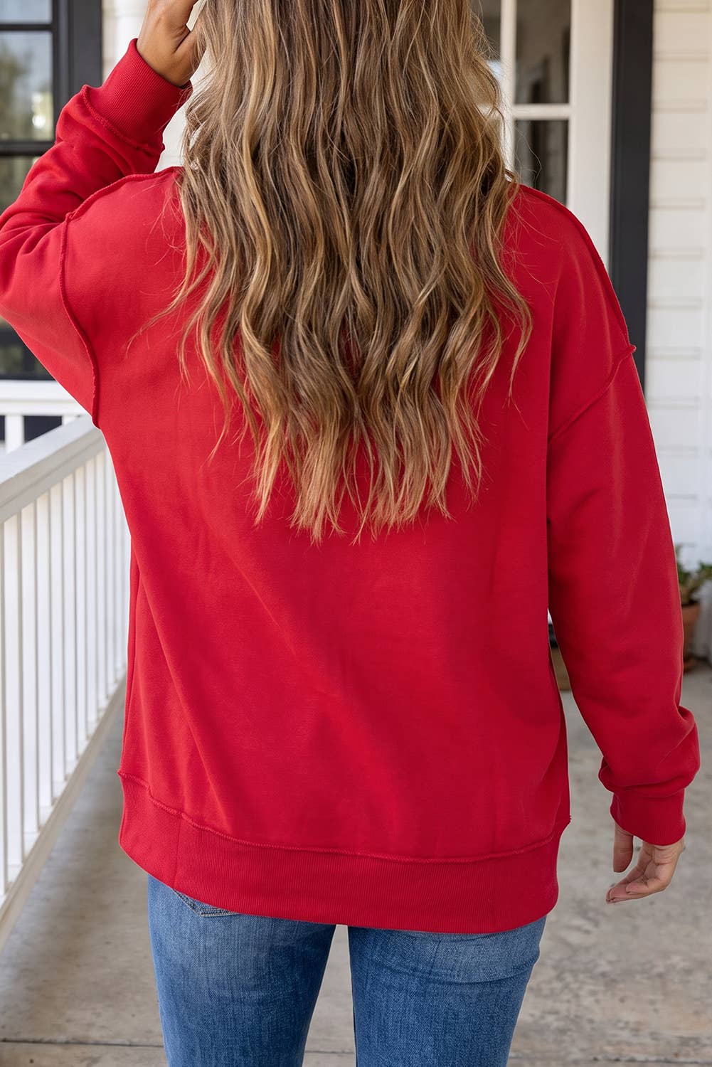 LAS Reversible Mock Neck Oversized Sweatshirt (S-XL)