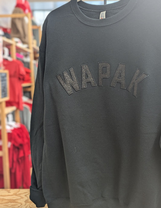 WAPAK black glitter sweatshirt