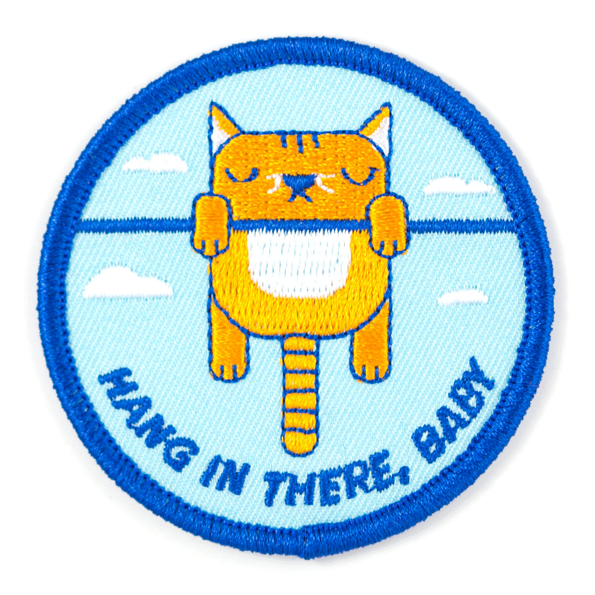 Hang In There, Baby Embroidered Iron-On Patch