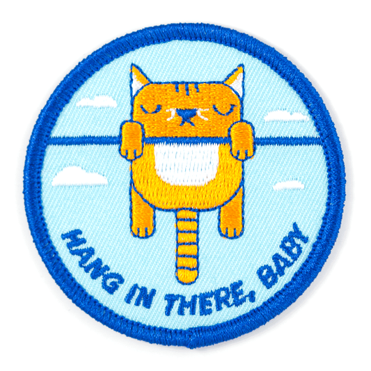 Hang In There, Baby Embroidered Iron-On Patch