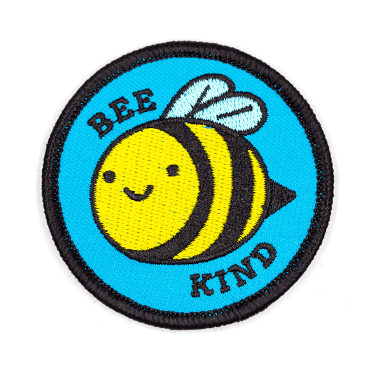 Bee Kind Embroidered Iron-On Patch